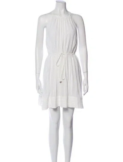 Pre-owned Ramy Brook Halterneck Mini Dress In White