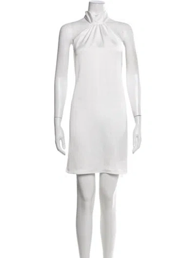 Pre-owned Ramy Brook Halterneck Mini Dress In White