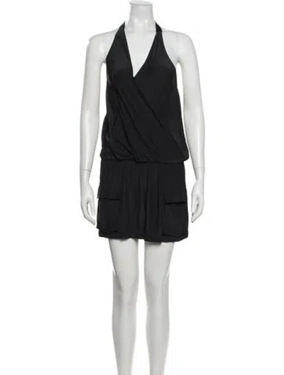 Pre-owned Ramy Brook Halterneck Romper In Black