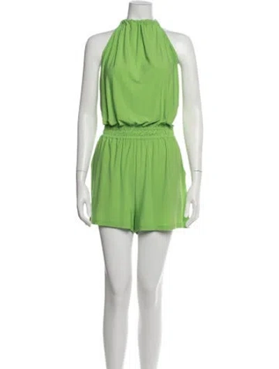 Pre-owned Ramy Brook Halterneck Romper In Green