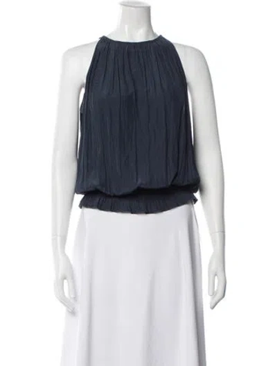 Pre-owned Ramy Brook Halterneck Sleeveless Blouse In Black