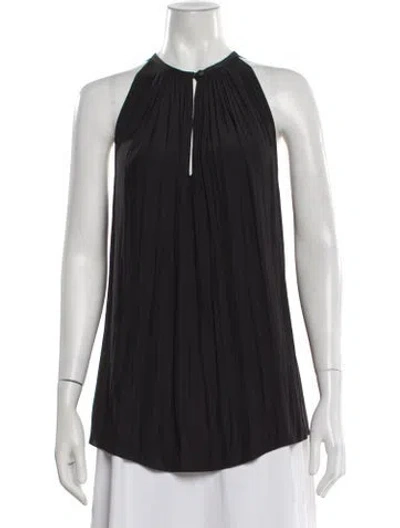 Pre-owned Ramy Brook Halterneck Sleeveless Blouse In Gray