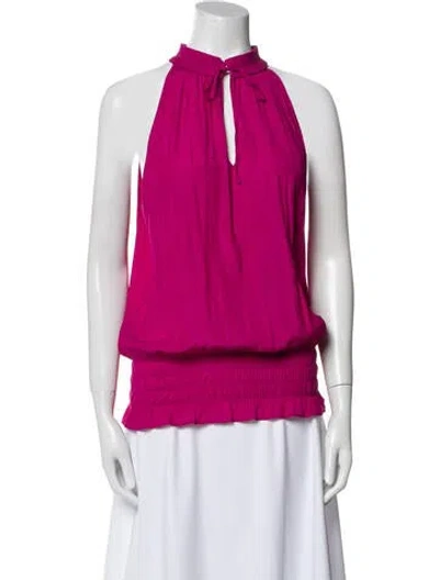 Pre-owned Ramy Brook Halterneck Sleeveless Blouse In Multi