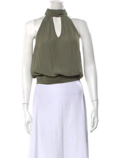 Pre-owned Ramy Brook Halterneck Sleeveless Blouse In Neutral
