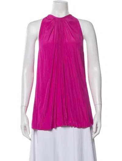 Pre-owned Ramy Brook Halterneck Sleeveless Blouse In Pink