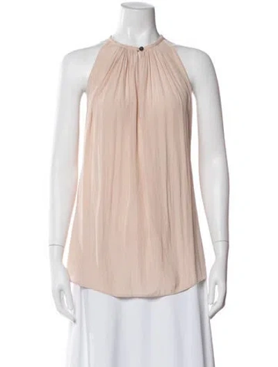 Pre-owned Ramy Brook Halterneck Sleeveless Blouse In Pink