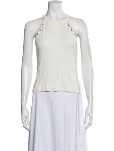 Pre-owned Ramy Brook Halterneck Sleeveless Top In Neutral