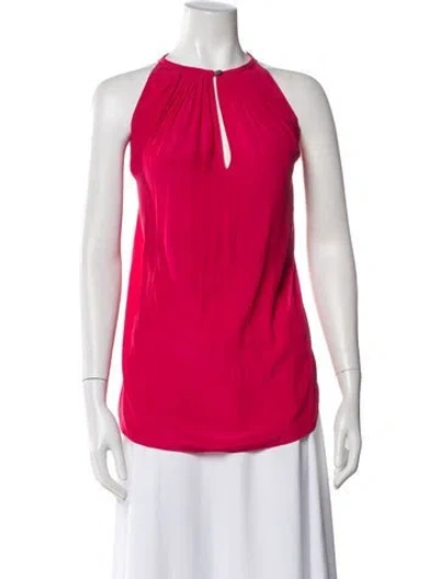 Pre-owned Ramy Brook Halterneck Sleeveless Top In Pink