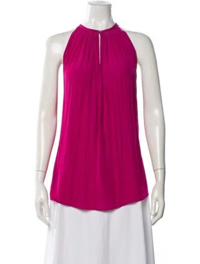 Pre-owned Ramy Brook Halterneck Sleeveless Top In Pink