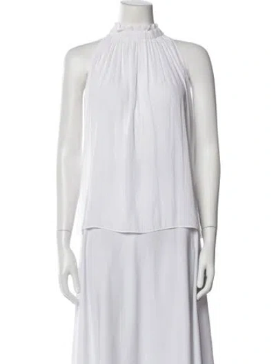 Pre-owned Ramy Brook Halterneck Sleeveless Top In White