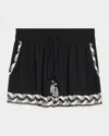 Ramy Brook Hank Sheer Drawstring Shorts