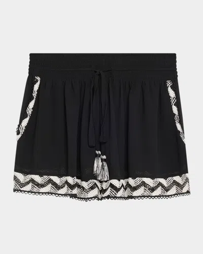 Ramy Brook Hank Sheer Drawstring Shorts In Multi