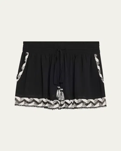 RAMY BROOK HANK SHEER DRAWSTRING SHORTS