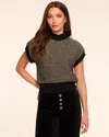 Ramy Brook Hannah Wool Blend Metallic Short Sleeve Sweater In Multi