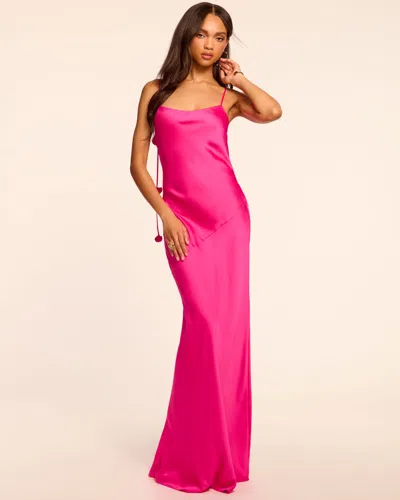 Ramy Brook Hansel Cowl Neck Sleeveless Gown In Hot Pink
