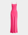 Ramy Brook Hansel Cowl Neck Sleeveless Gown In Hot Pink