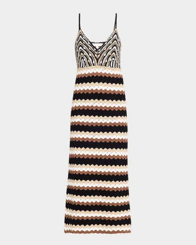 RAMY BROOK HARLOW CROCHET KNIT MIDI DRESS