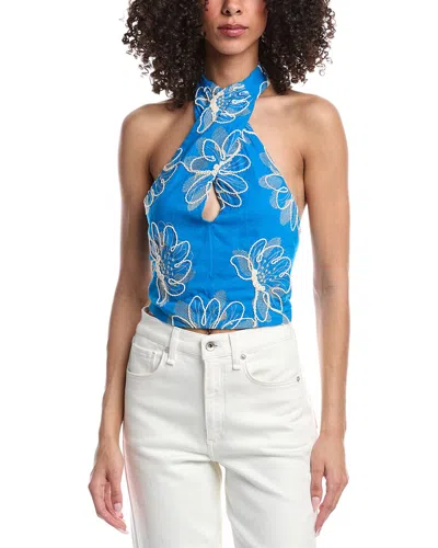 Ramy Brook Harlow Linen-blend Top In Multi