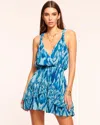 Ramy Brook Harmoni V-neck Mini Dress In Laguna Ikat