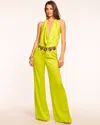 Ramy Brook Harriet Halter Jumpsuit In Lime