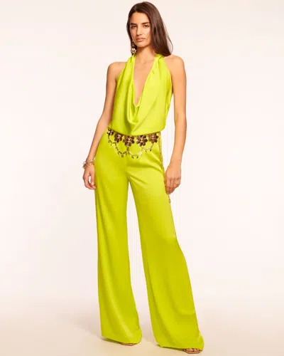 Ramy Brook Harriet Halter Jumpsuit In Lime