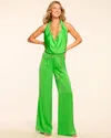 Ramy Brook Harriet Halter Jumpsuit In Tropic Green