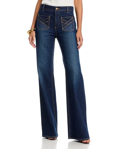 Ramy Brook Heidi High Rise Wide Leg Jeans In Dark Rinse In Blue