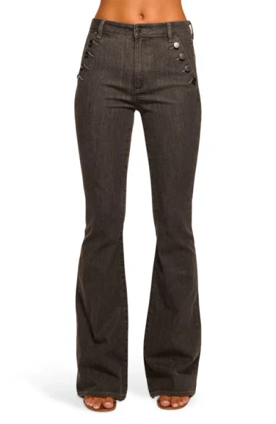 Ramy Brook Helena High Rise Flare Jeans In Grey Wash In Gray