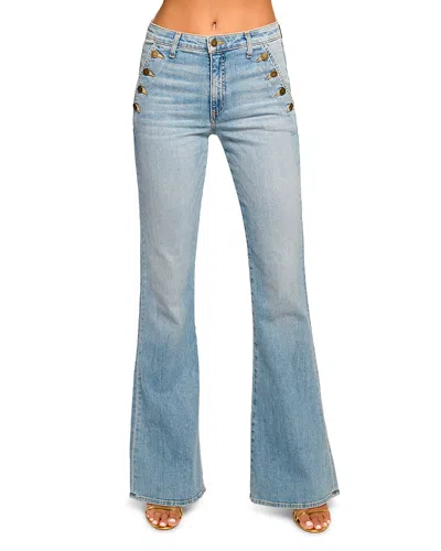 Ramy Brook Helena Flare Jeans In Light Wash In Blue