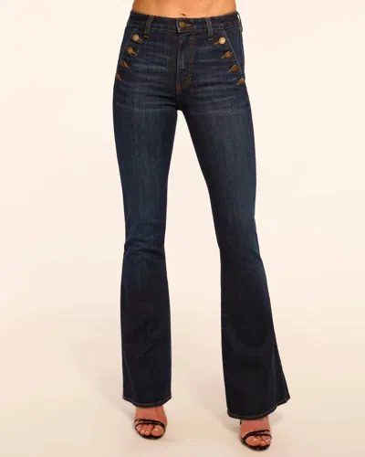 Ramy Brook Helena High Rise Flare Jean In Dark Rinse In Blue