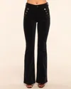 Ramy Brook Helena High-rise Velvet Flare Jean In Black