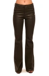 Ramy Brook Helena High Waist Coated Bootcut Jeans In Brown