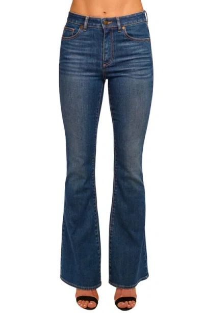 Ramy Brook Helena High Waist Flare Leg Jeans In Blue