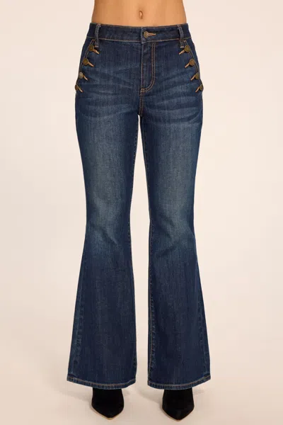 Ramy Brook Helena High-rise Demi Petite Flare Jean In Blue