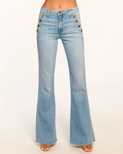 Ramy Brook Helena High-rise Flare Jean Light Wash In Blue