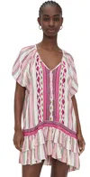 Ramy Brook Hensley Dress White Multi Stripe In White Multi Stripe