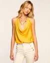Ramy Brook Hettie Cowl Neck Halter Top In Daisy Yellow