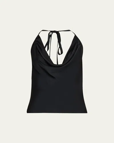 RAMY BROOK HETTIE HALTER COWL-NECK BLOUSE
