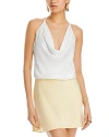 Ramy Brook Hettie Halter Cowl-neck Blouse In Ivory