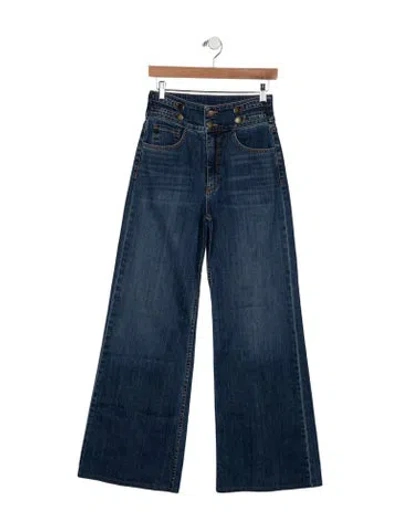 Pre-owned Ramy Brook High-rise Flared Jeans In Black