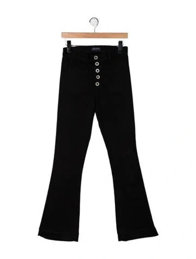 Pre-owned Ramy Brook High-rise Flared Jeans In Black
