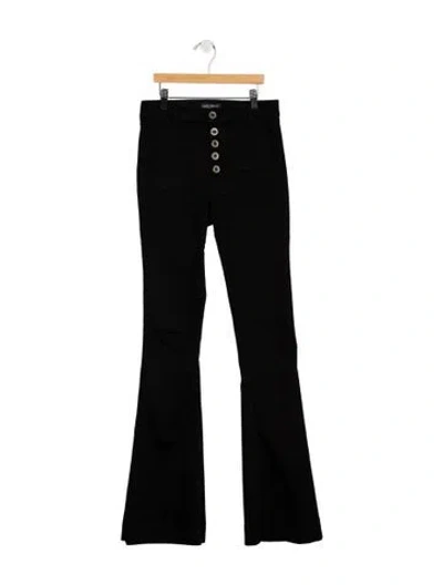 Pre-owned Ramy Brook High-rise Flared Jeans In Black