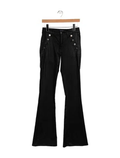 Pre-owned Ramy Brook High-rise Flared Jeans In Black