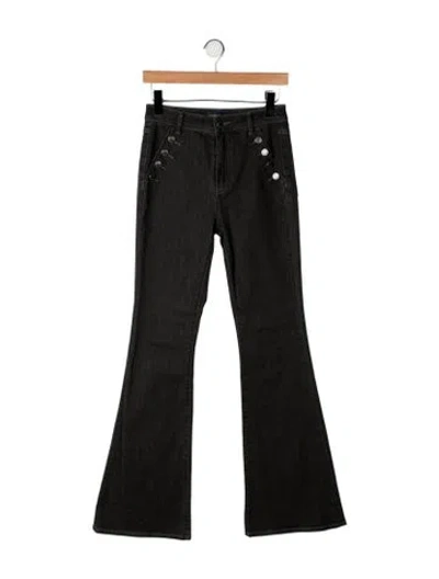 Pre-owned Ramy Brook High-rise Flared Jeans In Black