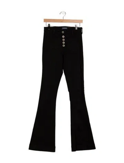 Pre-owned Ramy Brook High-rise Flared Jeans In Black