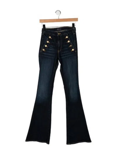 Pre-owned Ramy Brook High-rise Flared Jeans In Black