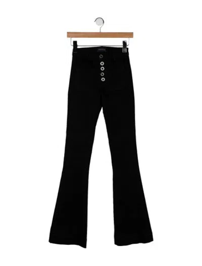 Pre-owned Ramy Brook High-rise Flared Jeans In Black