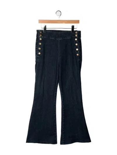 Pre-owned Ramy Brook High-rise Flared Jeans In Black/blue