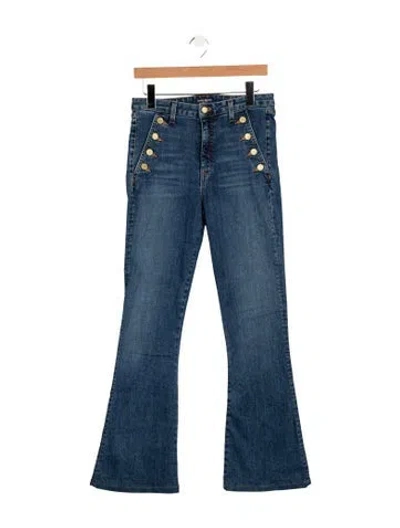 Pre-owned Ramy Brook High-rise Flared Jeans In Blue
