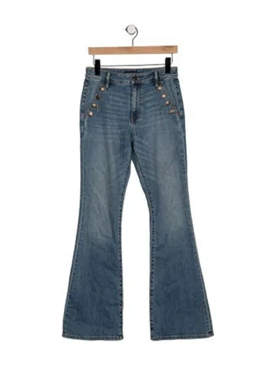 Pre-owned Ramy Brook High-rise Flared Jeans In Blue
